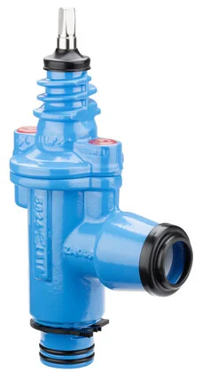 3163 ZAK angle service valve with socket, swiveling